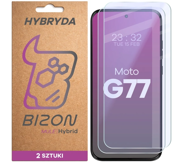 Bizon elastyczne Hybrid Mule Duo do Motorola Moto G77 5G 2 sztuki