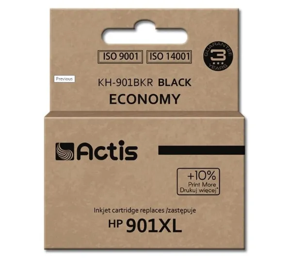 Actis KH-901BKR (zamiennik 901 XL CC654AE) Czarny 20 ml