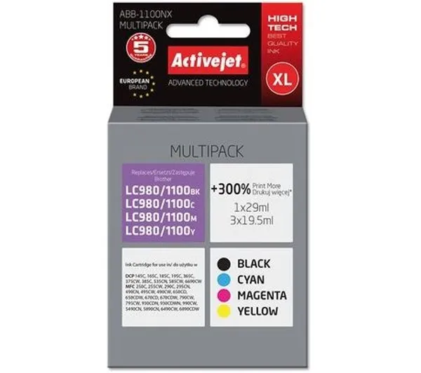 ActiveJet ABB-1100NX (zamiennik LC-1100 / LC-980) Kolor 87,5ml