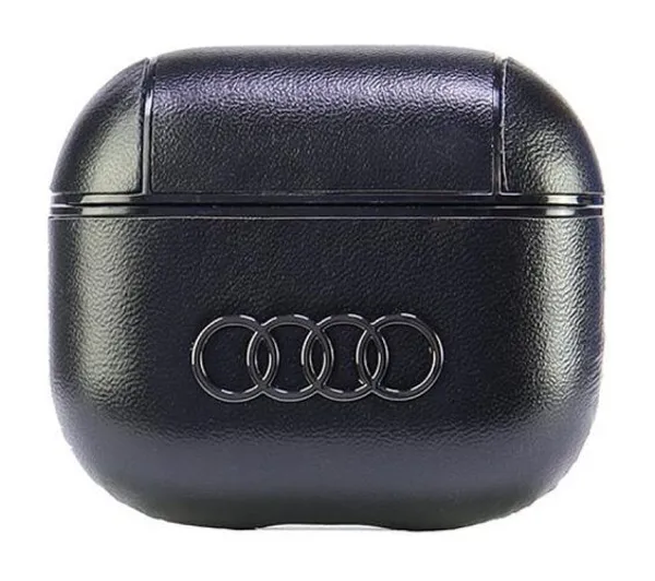 AUDI Leather Big Logo do Apple AirPods 3 Czarny