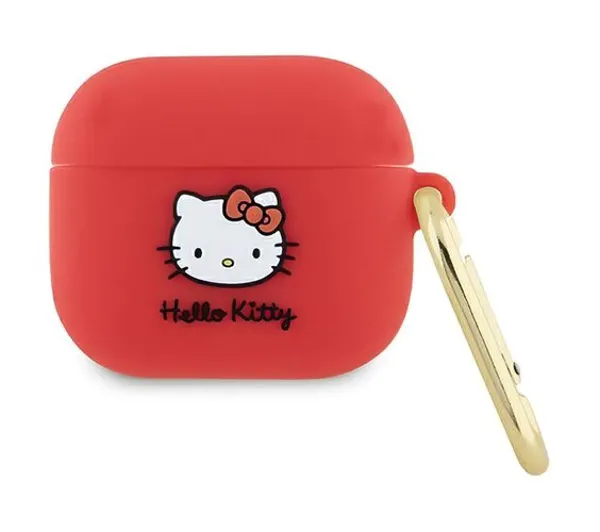 Hello Kitty Silicone 3D Kitty Head dla Apple AirPods 3 Czerwony