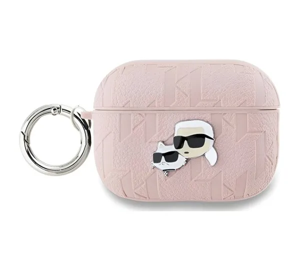 Karl Lagerfeld Monogram Karl & Choupette Head do Apple AirPods Pro 2 Różowy