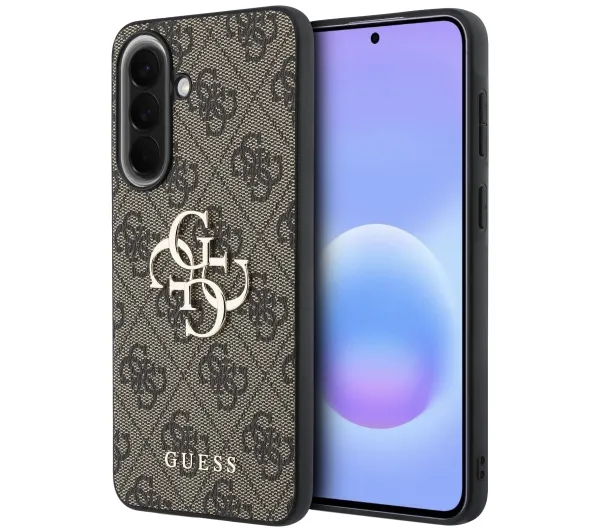Guess Leather 4G Metal Logo do Galaxy A57 5G Brązowy