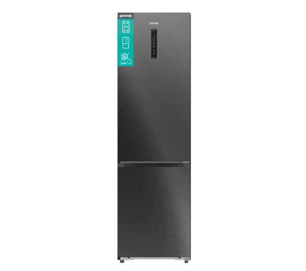 Gorenje G600 NRB620E61BX4WFE Pełny No Frost 203cm Szuflada z kontrolą wilgotności Zdalne sterowanie Czarny