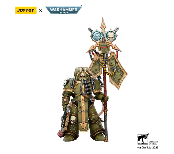 Joy Toy Warhammer 40k Death Guard Plague Marine Icon Bearer with Boltgun and Plague knife