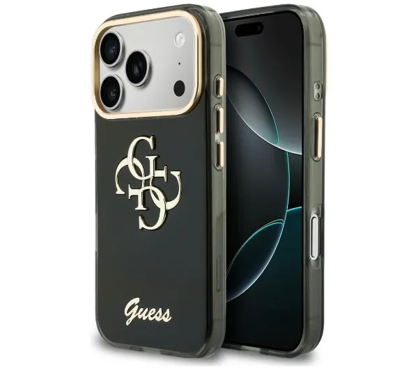 Etui Guess IML 4G Script Metal na iPhone 17 Pro Max 18 Pro Max czarne