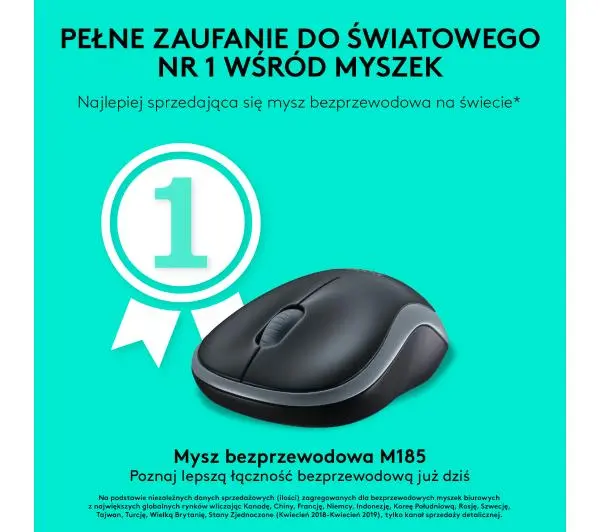 Logitech M185 Czarno-niebieski
