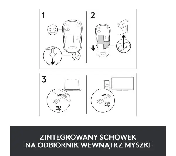 Logitech M185 Czarno-niebieski