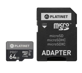 karta pamięci Platinet microSDXC Class 10 64GB + adapter