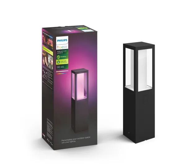 Inteligentne oświetlenie - Philips Impress Hue Outdoor Pedestal Light Black 17434/30/P7