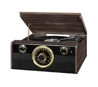 Victrola VTA-240-MA Półautomatyczny Napęd paskowy Przedwzmacniacz Bluetooth Brązowy - Kup na Raty - RRSO 0%