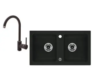 Deante Zorba ZQZA2203 Grafitowy + bateria stojąca Grafitowy - DRUGI -30%, ALBO 5-TY ZA 1ZŁ - Kup na Raty - RRSO 0%