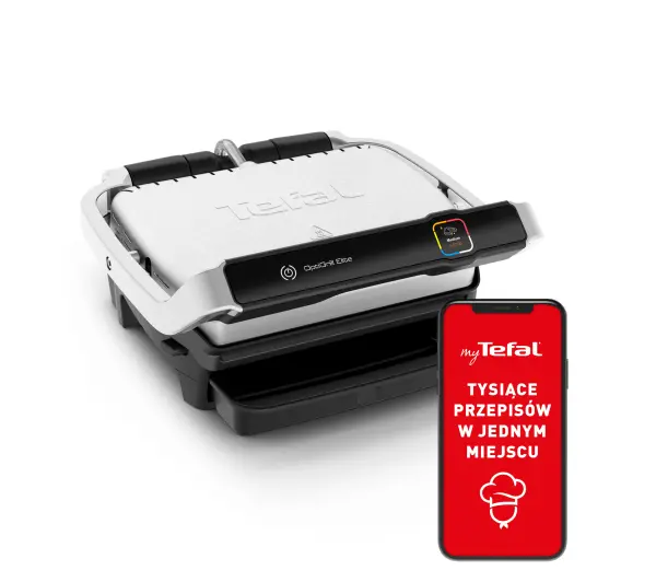 Grille elektryczne - Tefal OptiGrill Elite GC750 600cm2 Programy automatyczne