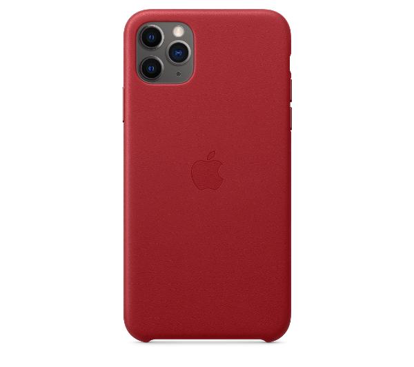 Apple Leather Case iPhone 11 Pro Max MX0F2ZM/A (czerwony)-Zdjęcie-0