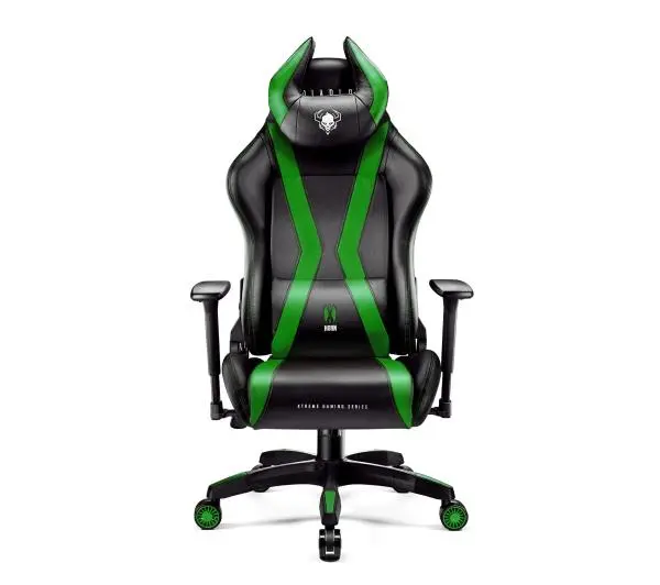 Diablo Chairs X-Horn 2.0 Normal Size Gamingowy do 160kg Skóra ECO Czarno-zielony