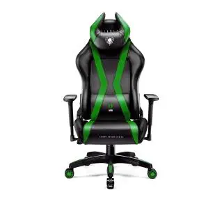 Diablo Chairs X-Horn 2.0 Normal Size Gamingowy do 160kg Skóra ECO Czarno-zielony - Kup na Raty - RRSO 0%