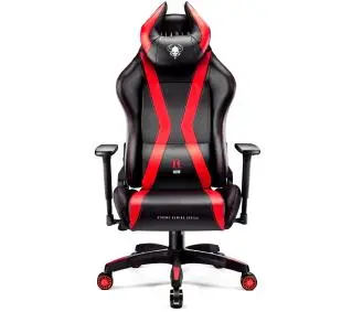 Diablo Chairs X-Horn 2.0 King Size Gamingowy do 180kg Skóra ECO Czarno-czerwony - Kup na Raty - RRSO 0%