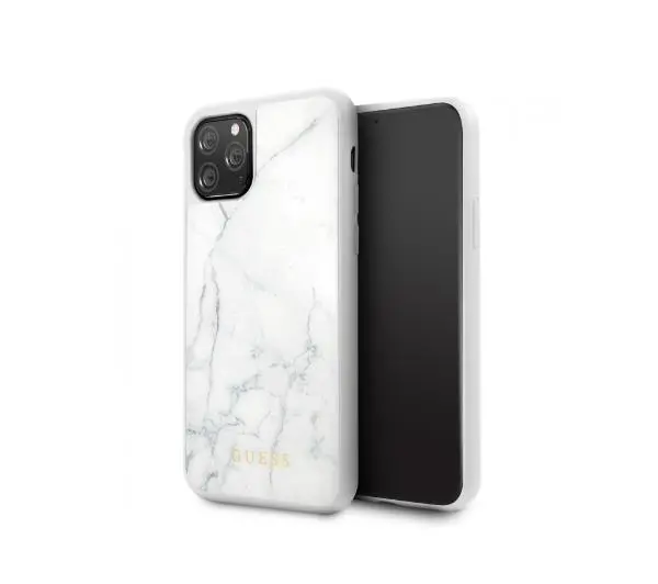 Etui GUESS Marble do Apple iPhone 11 Pro Biały