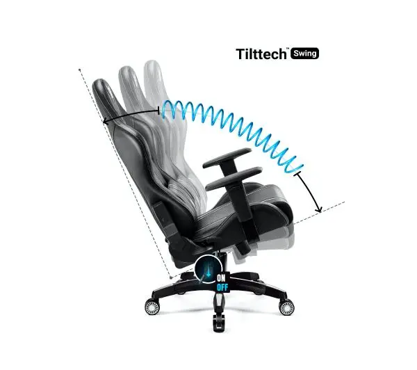 Diablo Chairs X-One 2.0 King Size Gamingowy do 160kg Skóra ECO Tkanina Czarno-biały - Kup na Raty - RRSO 0%