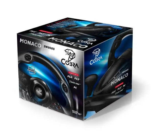 Cobra SW2020 MONACO z pedałami do PS4, PS3, Xbox One, PC