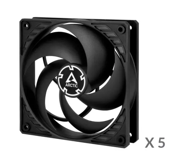 Arctic P12 Value Pack 120mm 5szt. Czarny