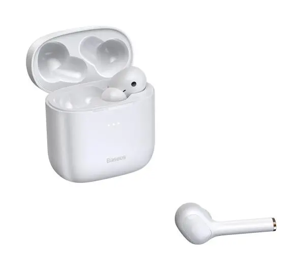 Baseus Encok W06 Dokanałowe Bluetooth 5.0 Biały