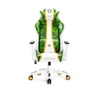 Diablo Chairs X-One 2.0 Craft Normal Size Gamingowy do 160kg Skóra ECO Tkanina Biało-zielony - Kup na Raty - RRSO 0%