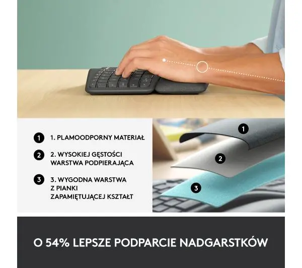 Logitech Ergo K860 Grafitowy - Kup na Raty - RRSO 0%