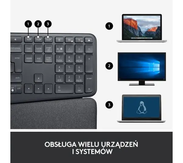 Logitech Ergo K860 Grafitowy - Kup na Raty - RRSO 0%