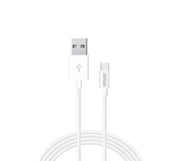 Savio CL-126 USB do USB typ C 3A 1m Biały