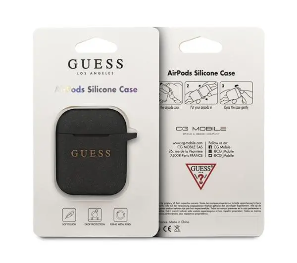 Guess GUACCSILGLBK AirPods Czarny