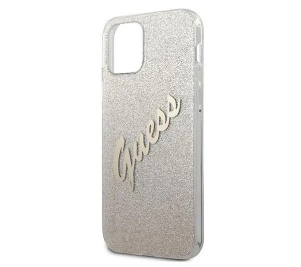 Guess Glitter Gradient GUHCP12SPCUGLSGO do iPhone 12 mini Złoty