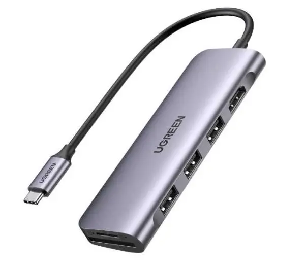 Hub UGREEN CM511 USB Typu C, Pasywny