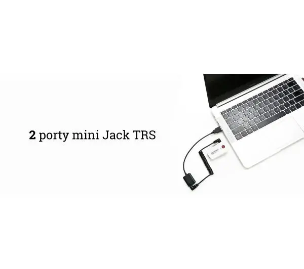 Saramonic EA2L 2x mini Jack TRS do USB-A