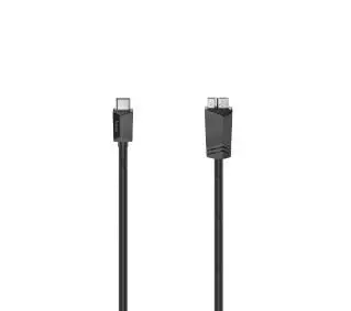 Hama 3,2 gen, 1 USB-C do micro USB, 5 Gbit/s 0,75 m 200655 Czarny