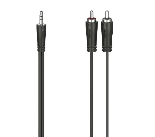 Hama 00205111 jack 3,5mm na 2x RCA 3m Czarny