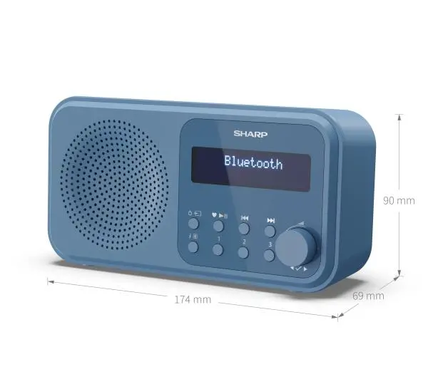 Sharp Tokyo DR-P420 Radio FM DAB+ Bluetooth Niebieski