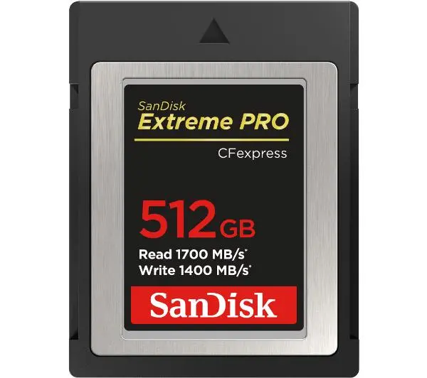 Sandisk 512GB Extreme PRO CFexpress 1700/1400 MB/s