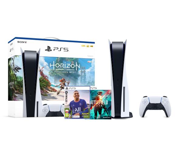 konsola PS5 Sony PlayStation 5 (PS5) + Horizon Forbidden West + FIFA 22 + Battlefield 2042