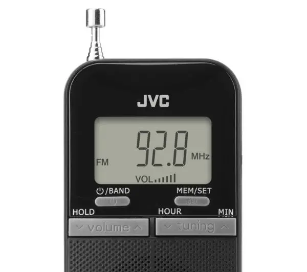 JVC RA-E411B Radio FM Czarny