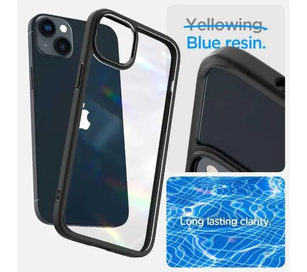 Spigen Ultra Hybrid do iPhone 14 Plus Przezroczysty-czarny