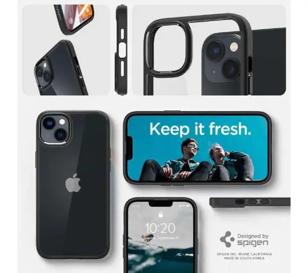 Spigen Ultra Hybrid do iPhone 14 Plus Przezroczysty-czarny