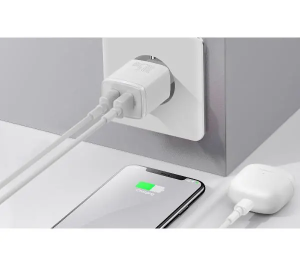 Baseus CCXJ010202, 2x USB, 10.5W Biały