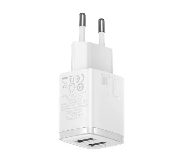 Baseus CCXJ010202, 2x USB, 10.5W Biały