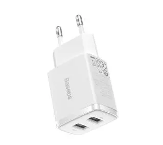 Baseus CCXJ010202, 2x USB, 10.5W Biały