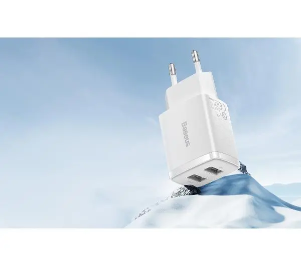 Baseus CCXJ010202, 2x USB, 10.5W Biały