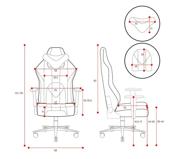 Diablo Chairs X-Player 2.0 Normal Size Gamingowy do 150kg Skóra ECO Tkanina Biało-niebieski - Kup na Raty - RRSO 0%
