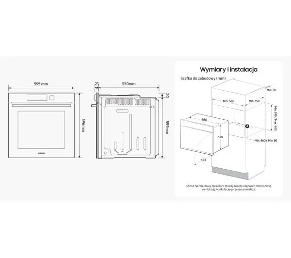Samsung NV7B6799JAK Funkcje AI Dual Cook Termoobieg AirFry Termosonda Zdalne sterowanie Czarny - Kup na Raty - RRSO 0%