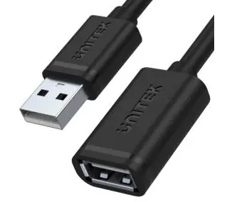 Unitek Y-C449GBK przedłużacz USB 2.0 AM-AF 1,5m Czarny