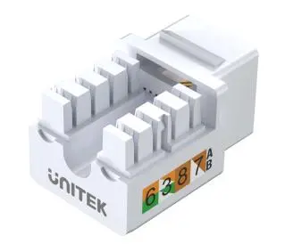 Unitek T012A moduł Keystone port RJ-45 (8P8C) Cat 6 UTP Biały